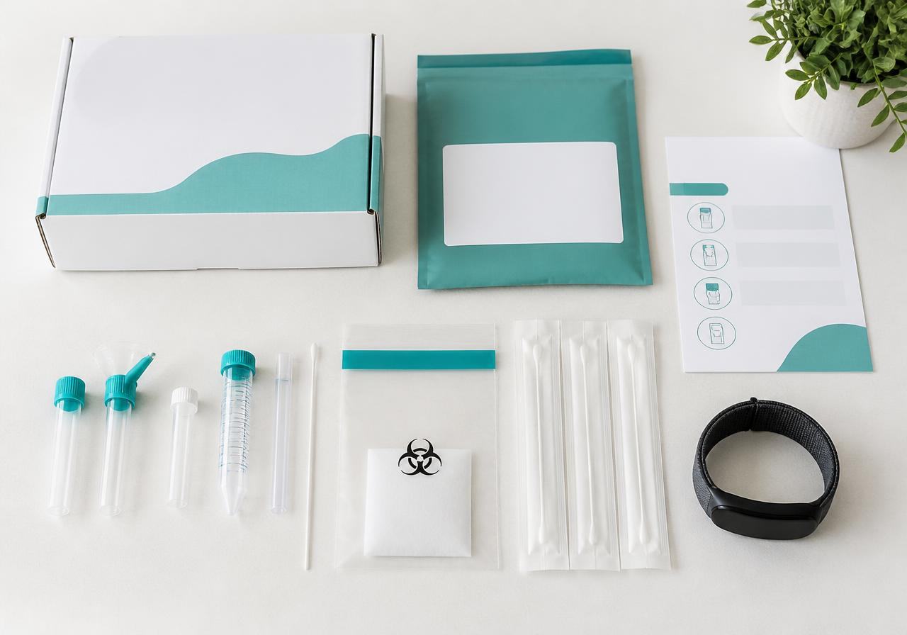 Kure Health diagnostic collection kit used for AgeCode genomics and KureBiome gut analysis