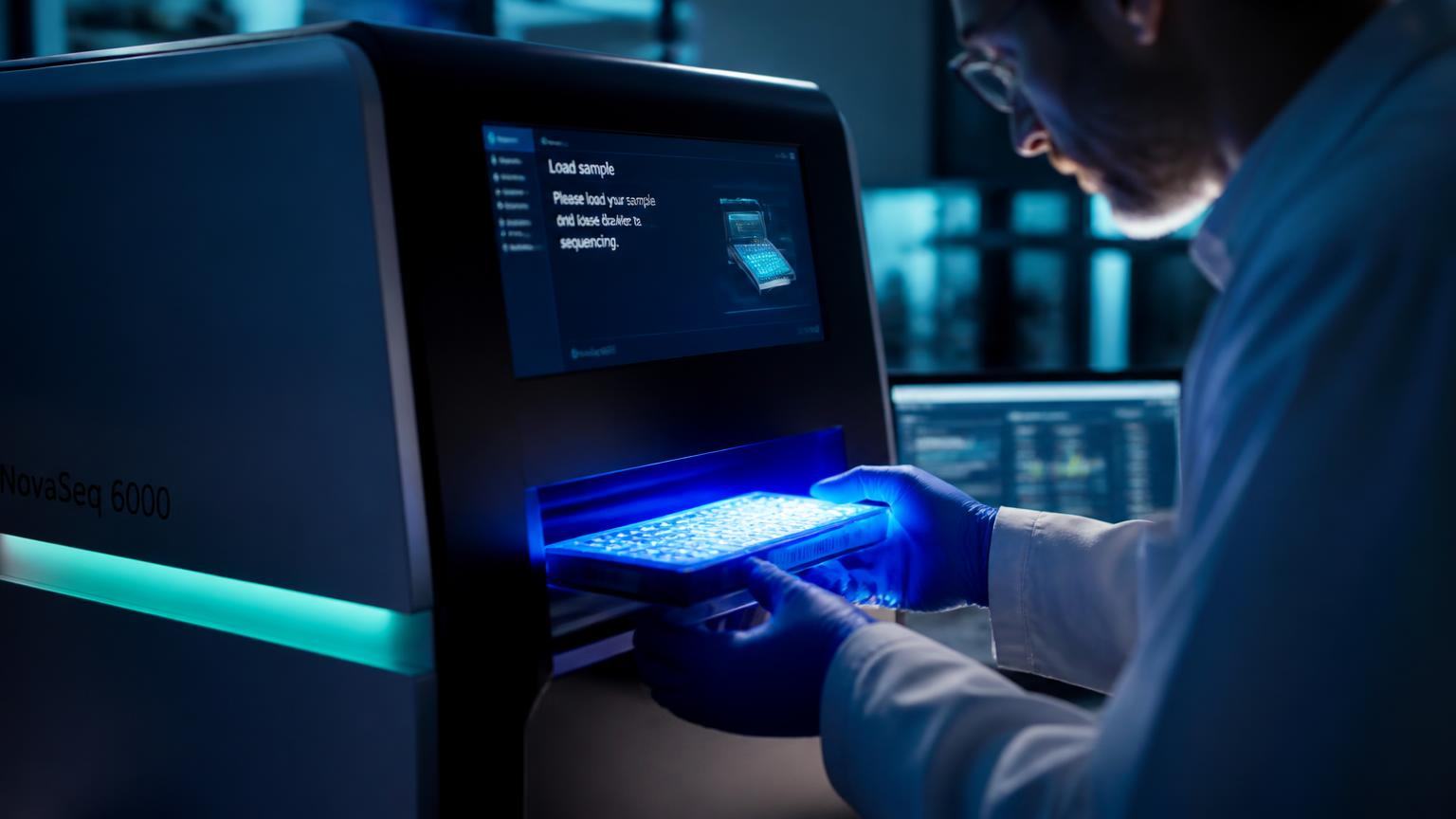Laboratory technician processing an AgeCode genomic sample at Kure Health